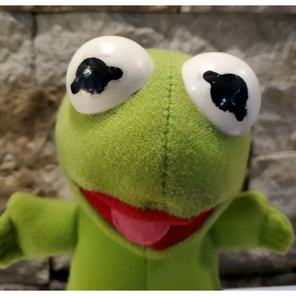 Vintage 1987 Baby Kermit Plush Toy Collectible Jim Henson Muppet's Stuffed Frog - Picture 2 of 9